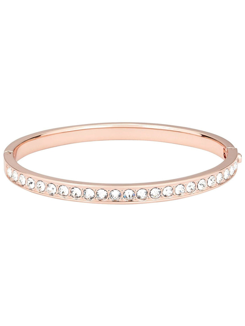 Ted Baker rose gold hinge bangle with clear crystal accent (British brand)