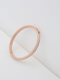 Ted Baker rose gold hinge bangle with clear crystal accent (British brand)