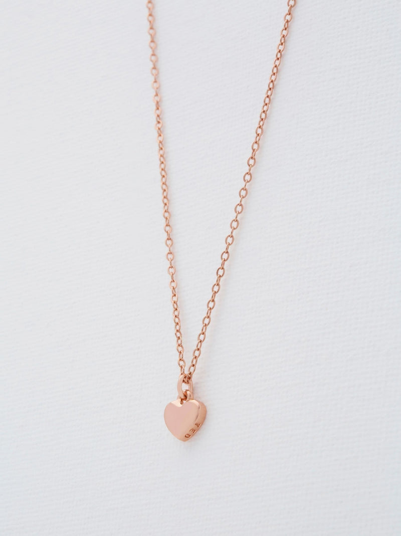 Ted Baker Heart Pendant Necklace Rose Gold Tone 42-47cm (British brand)