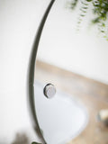 Robert Welch Silver Oblique Wall Mirror 680mm x 500mm, imported from the UK