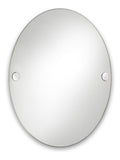 Robert Welch Silver Oblique Wall Mirror 680mm x 500mm, imported from the UK