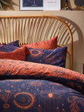 Furn Bronze/Navy Constellation reversible duvet cover set - British product