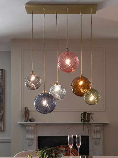 Next Multi Bright Freya 6 Light Linear Pendant Ceiling Light- Buy online at McGrocer