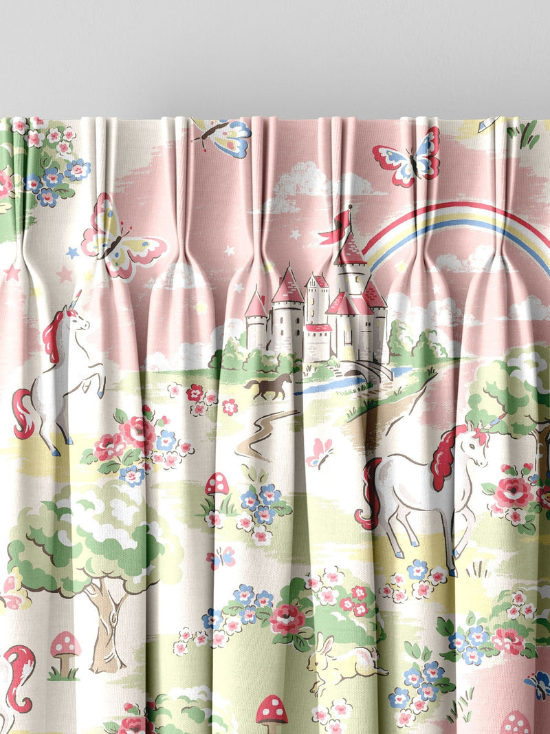 Cath Kidston pink unicorn scenic made to measure curtains (British brand)