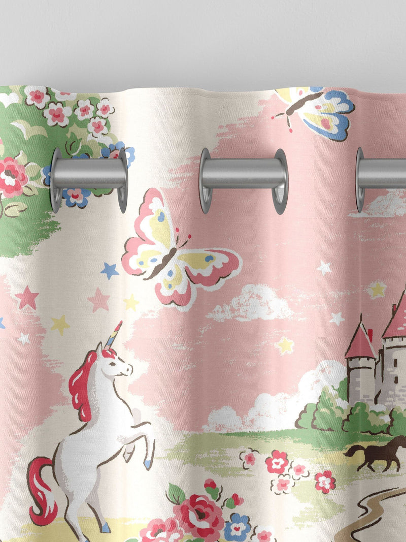 Cath Kidston pink unicorn scenic made to measure curtains (British brand)