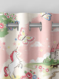 Cath Kidston pink unicorn scenic made to measure curtains (British brand)