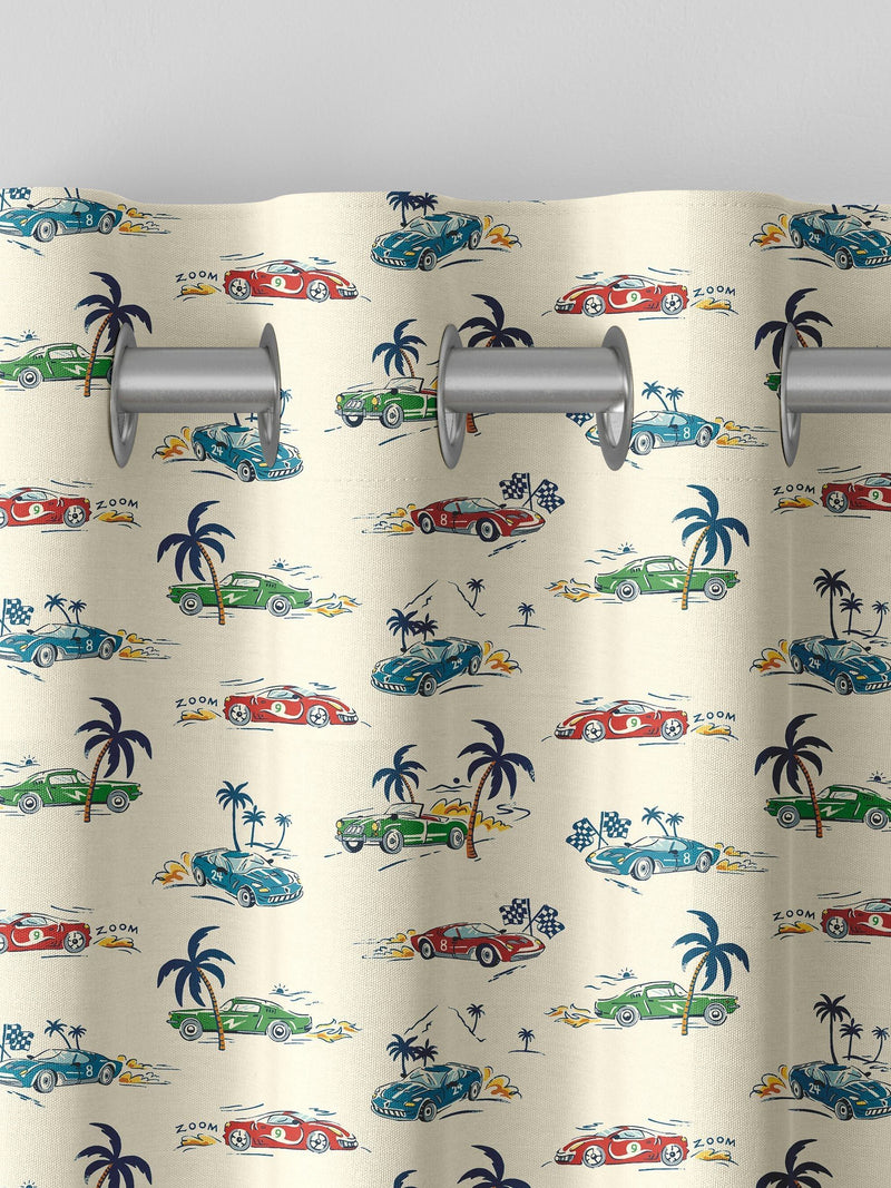 Cath Kidston fast cars made to measure curtains, imported from the UK
