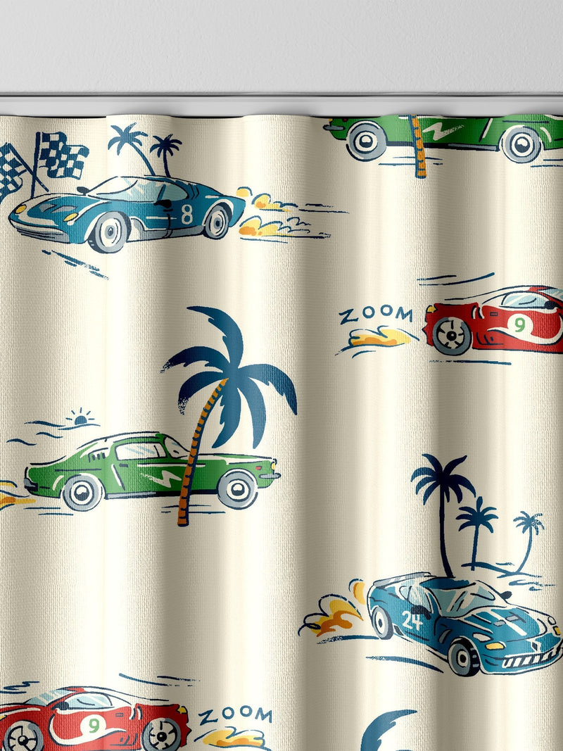 Cath Kidston fast cars made to measure curtains, imported from the UK