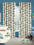 Cath Kidston fast cars made to measure curtains, imported from the UK