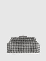 Next Reiss Silver Adaline Embellished Clutch Bag- Buy online at McGrocer
