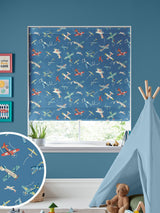 Next Cath Kidston Blue Kids Planes Made to Measure 100% Cotton Roman Blind- Buy online at McGrocer