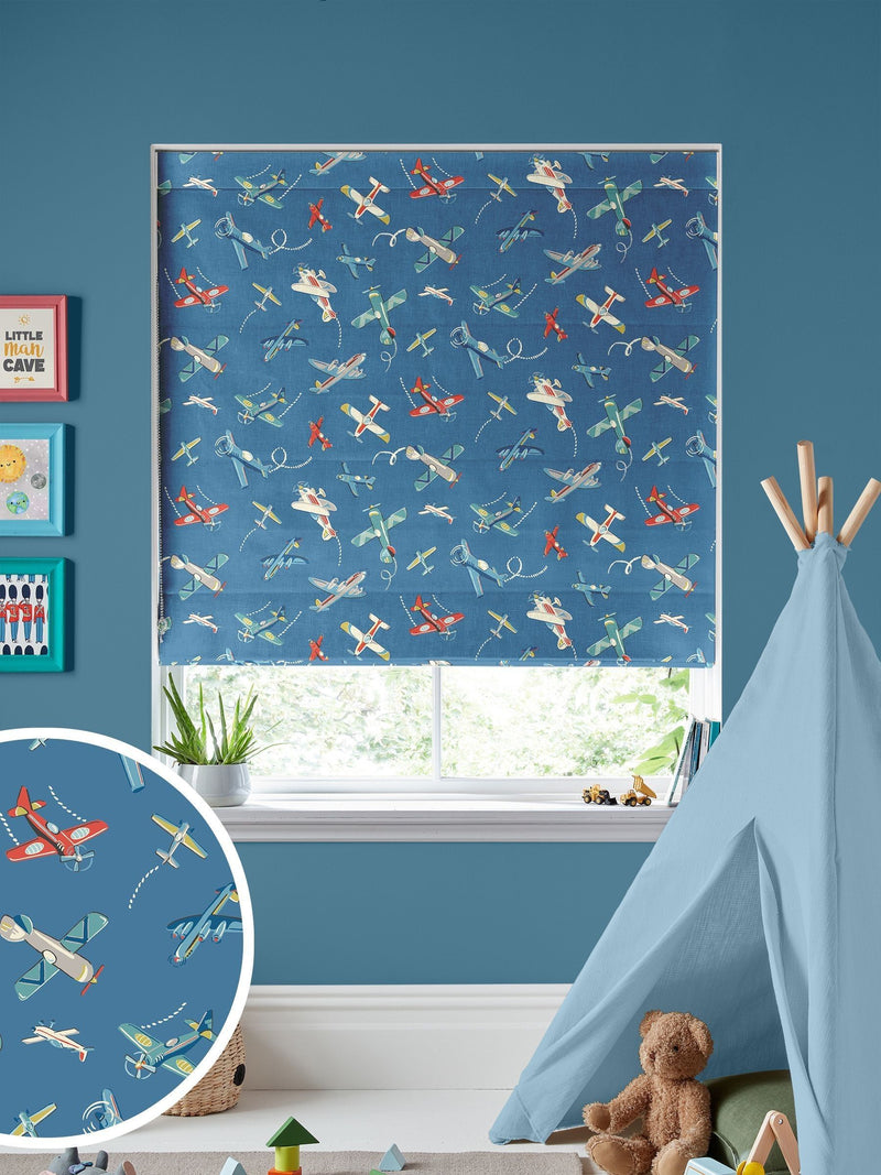 Cath Kidston kids planes roman blind made to measure (British brand)