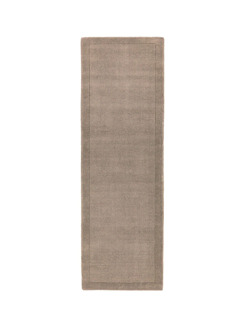 Asiatic Rugs York taupe wool rug 68x240cm, imported from the UK