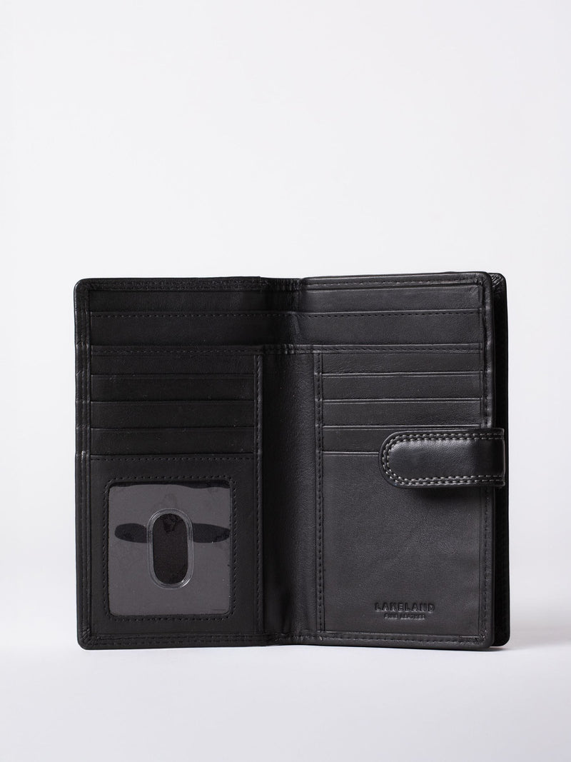 Lakeland Leather schwarze mittlere Portemonnaie, UK-Version