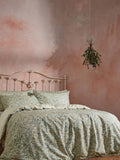 EW by Edinburgh Weavers Green Malory English Floral duvet cover and pillowcase set - British product