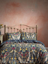 EW by Edinburgh Weavers Blue Songbird Symmetrical Motif Duvet Cover and Pillowcase Set