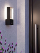 Next Eglo Riforano Black Exterior Outdoor Wall Light with Sensor- Buy online at McGrocer