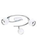 Eglo Bimeda chrome ceiling light with three adjustable spotlights, imported from the UK