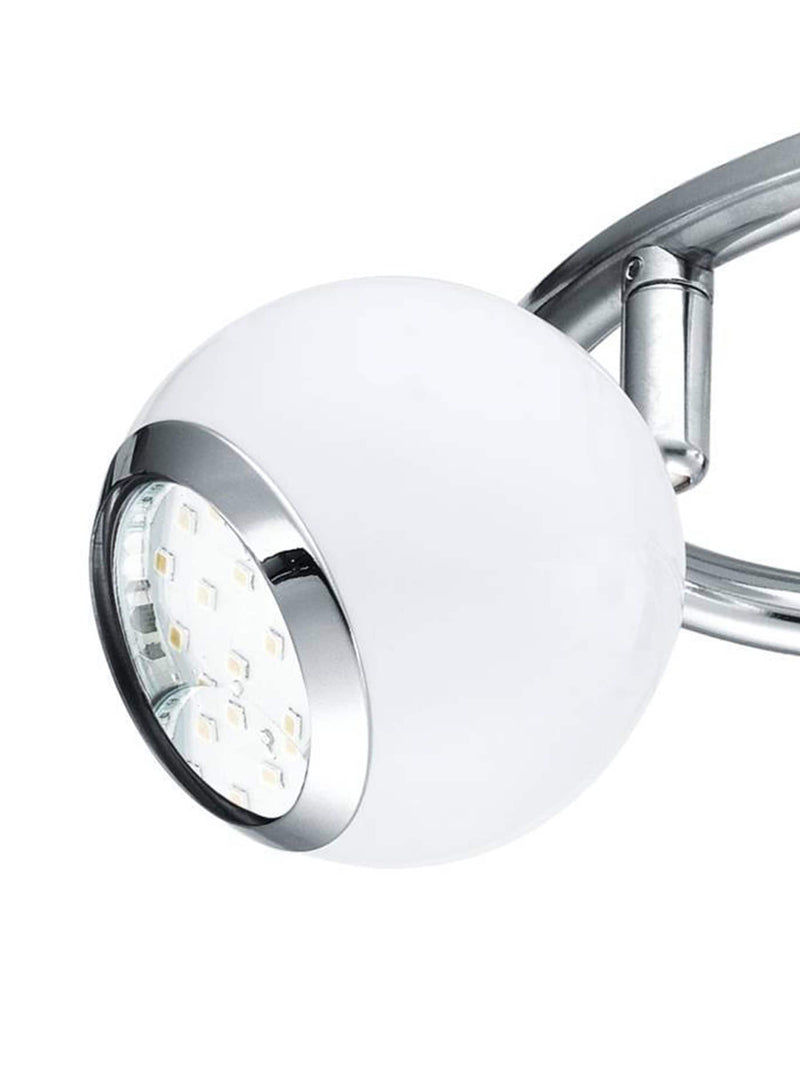 Eglo Bimeda chrome ceiling light with three adjustable spotlights, imported from the UK