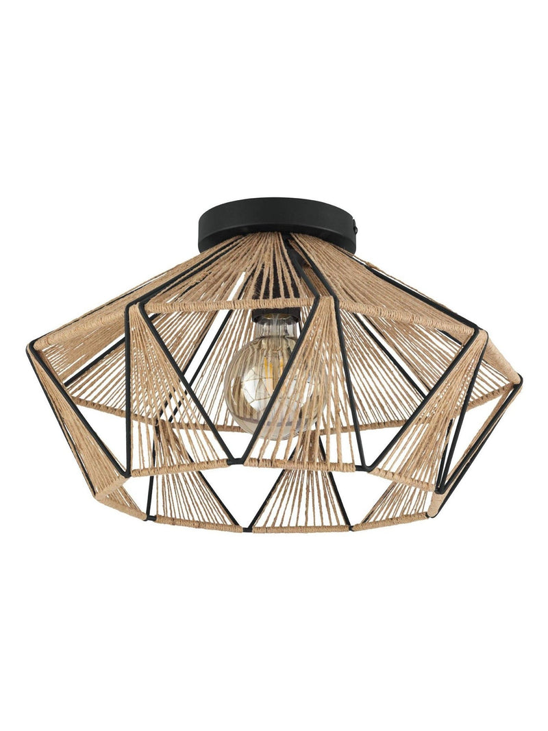 Eglo Adwickle ceiling light black/natural - British product