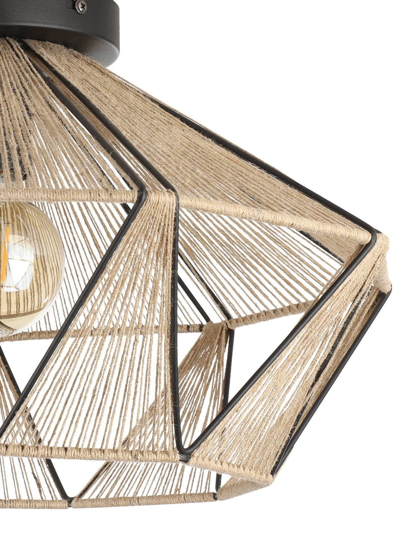 Eglo Adwickle ceiling light black/natural - British product