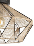 Eglo Adwickle ceiling light black/natural - British product