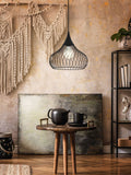 Eglo black teardrop pendant light (British brand)
