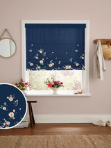 Next Cath Kidston Navy Spitalfields Border Made to Measure Roman Blind- Buy online at McGrocer