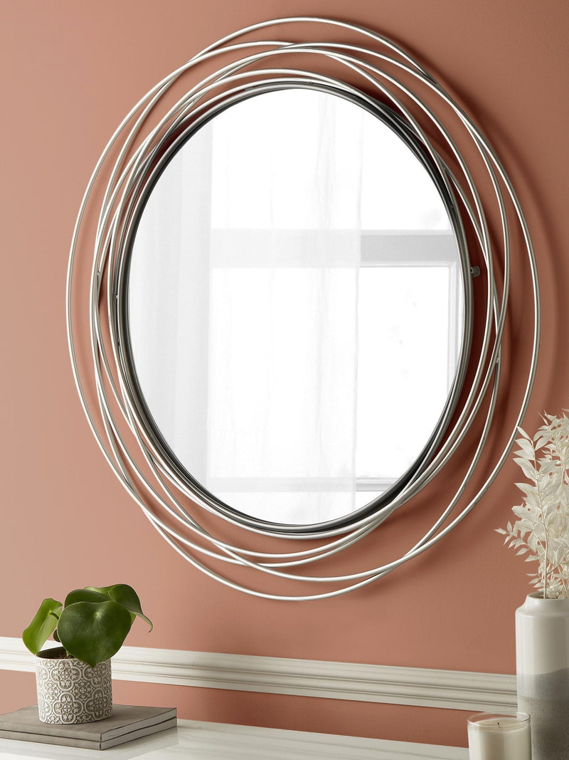 Silver Wire 90cm Wall Mirror