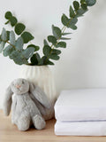 Clair De Lune white pram fitted sheet - British product