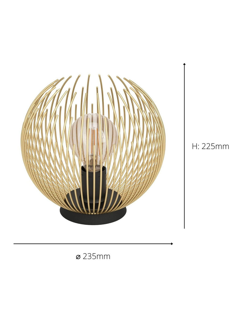 Eglo Gold Venezuela spherical table lamp, UK version