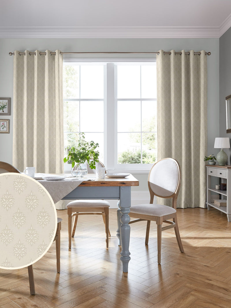 Laura Ashley Gower made to measure curtains dove grey, UK version
