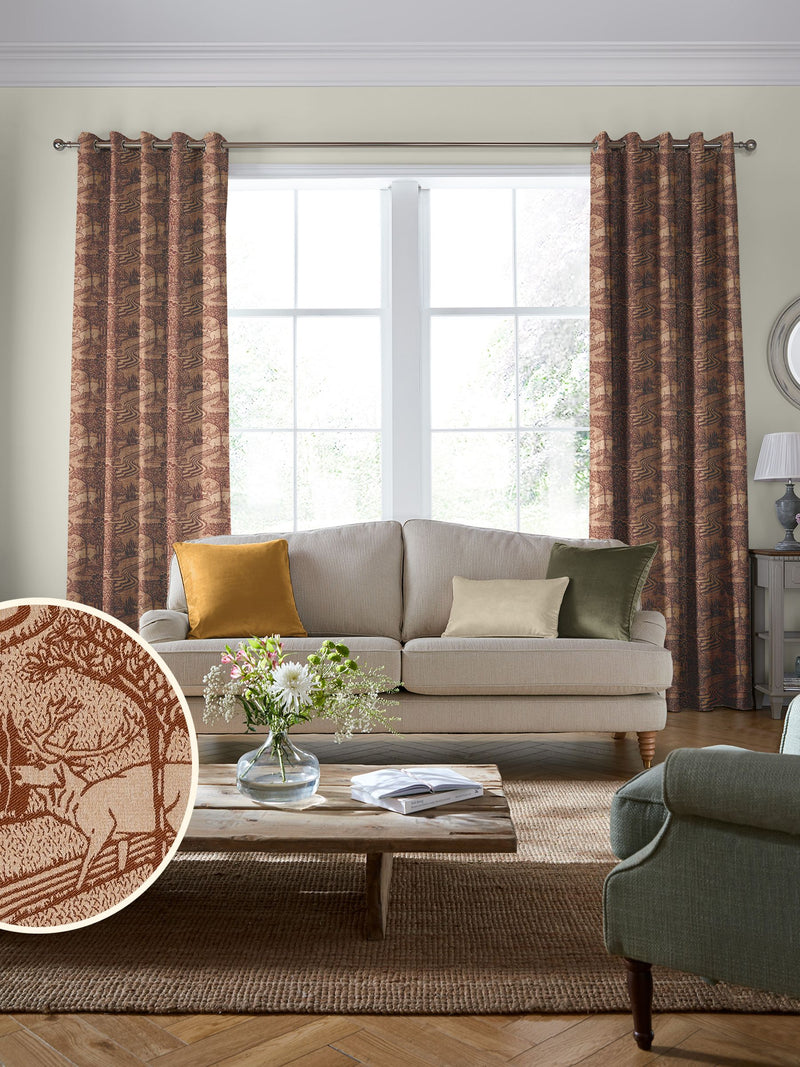 Laura Ashley Embers Trecastle made to measure curtains, imported from the UK