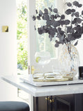 Gold oval mirror tray 30cm x 15cm, UK version