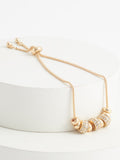 Gold tone sparkle popcorn beaded pully closure bracelet, UK version