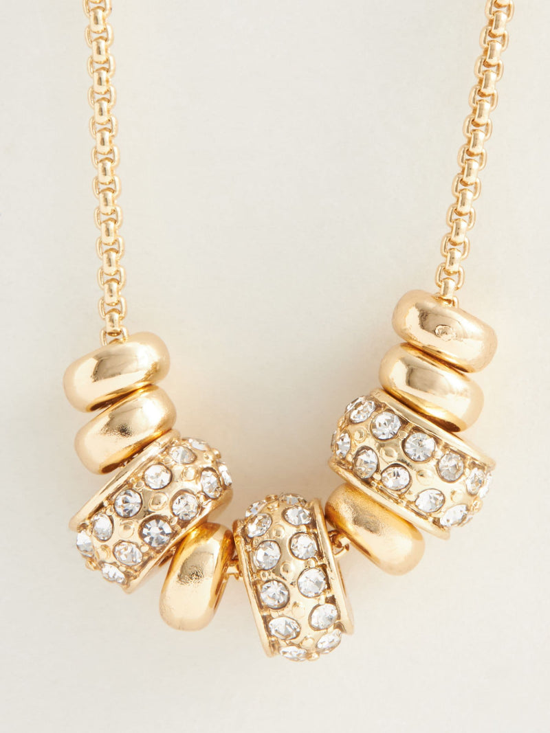 Gold tone sparkle popcorn beaded pully closure bracelet, UK version