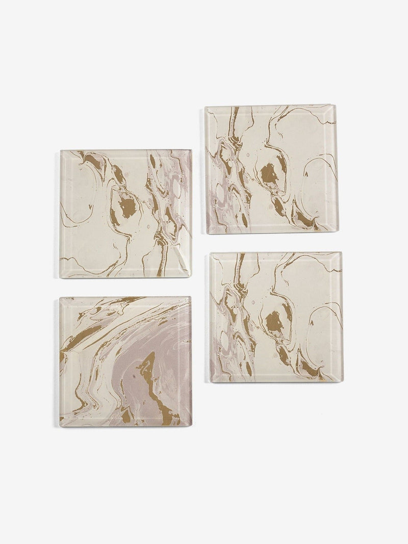 Natural Galaxy glass coasters set of 4, imported from the UK