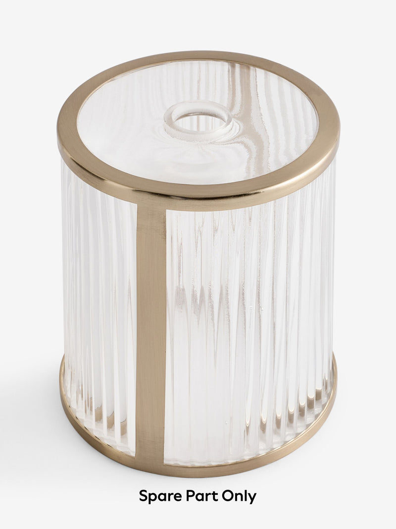 Hertford glass pendant spare part clear brass, UK version