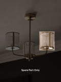 Hertford glass pendant spare part clear brass, UK version
