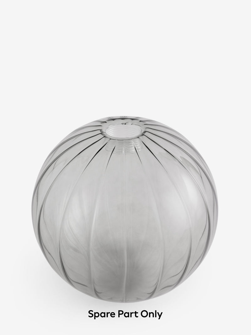 Ashcroft glass light shade in smoke grey - British product