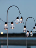 Lights4fun 20 warm white solar festoon lights - British product