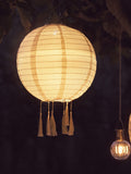 Lights4fun cream tassel solar lanterns set of 3 30cm, UK version