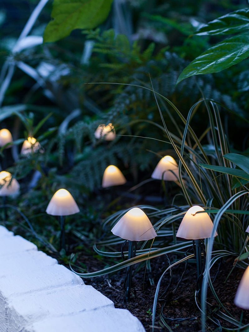Lights4fun 12 mushroom solar stake lights 20cm, imported from the UK