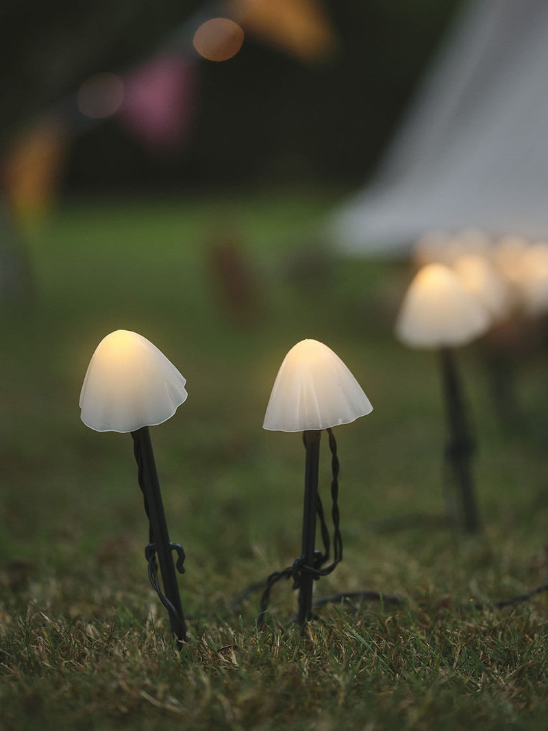 Lights4fun 12 mushroom solar stake lights 20cm, imported from the UK