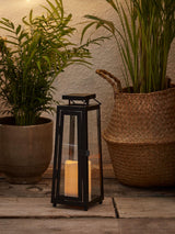 Next Lights4fun Solar Powered Black Metal Garden Candle Outdoor Lantern- Buy online at McGrocer