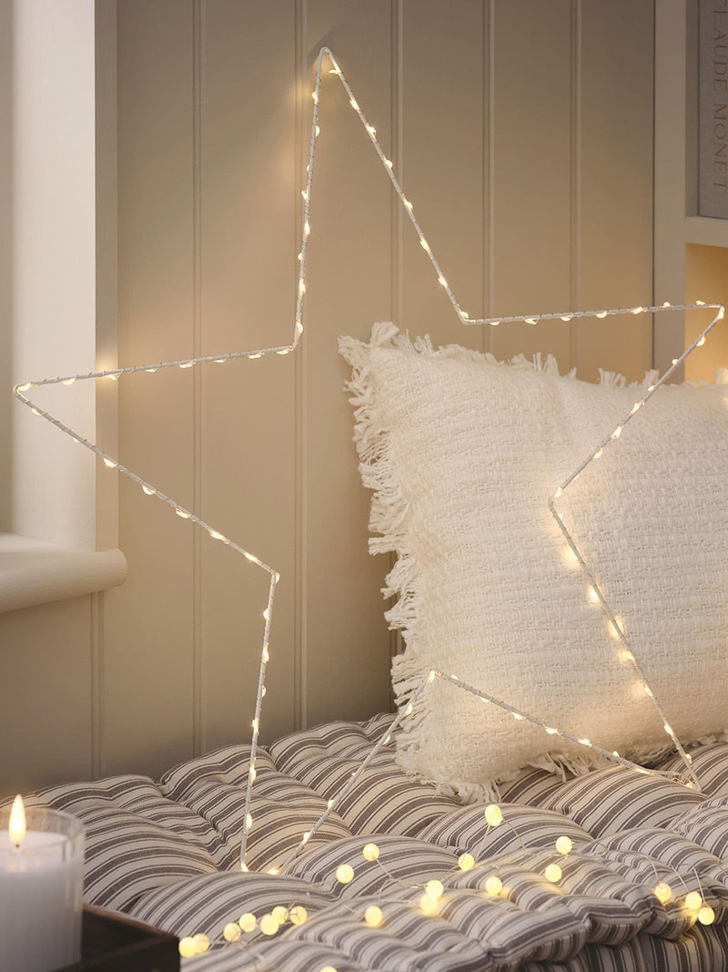 Lights4fun LED star 60cm warm white, imported from the UK