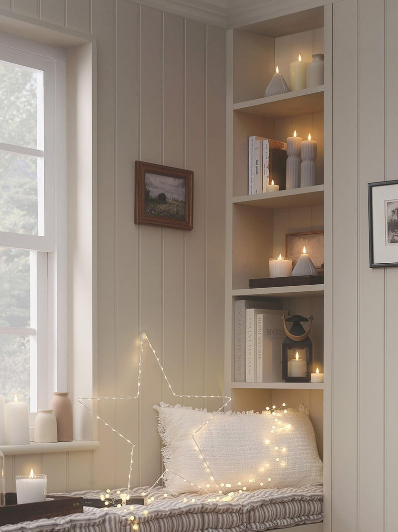 Lights4fun LED star 60cm warm white, imported from the UK