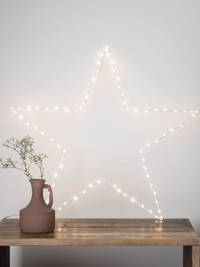 Lights4fun LED star 60cm warm white, imported from the UK