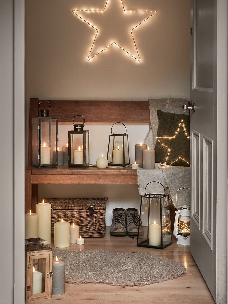 Lights4fun LED star 60cm warm white, imported from the UK