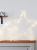 Lights4fun set of two light-up LED stars, imported from the UK